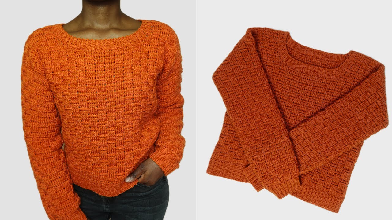 Easy Crochet Basketweave Sweater