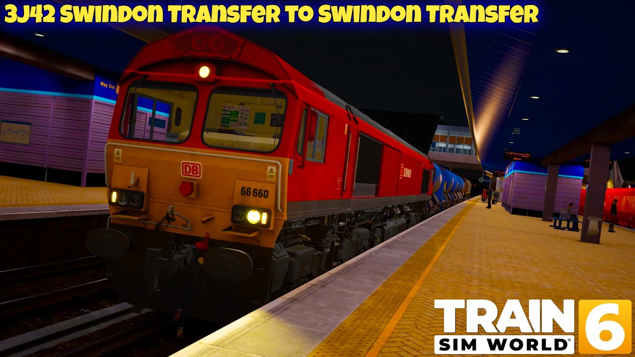 3J42 Swindon Transfer to Swindon Transfer | Class 66 | Great Western Express Remastered | TSW6