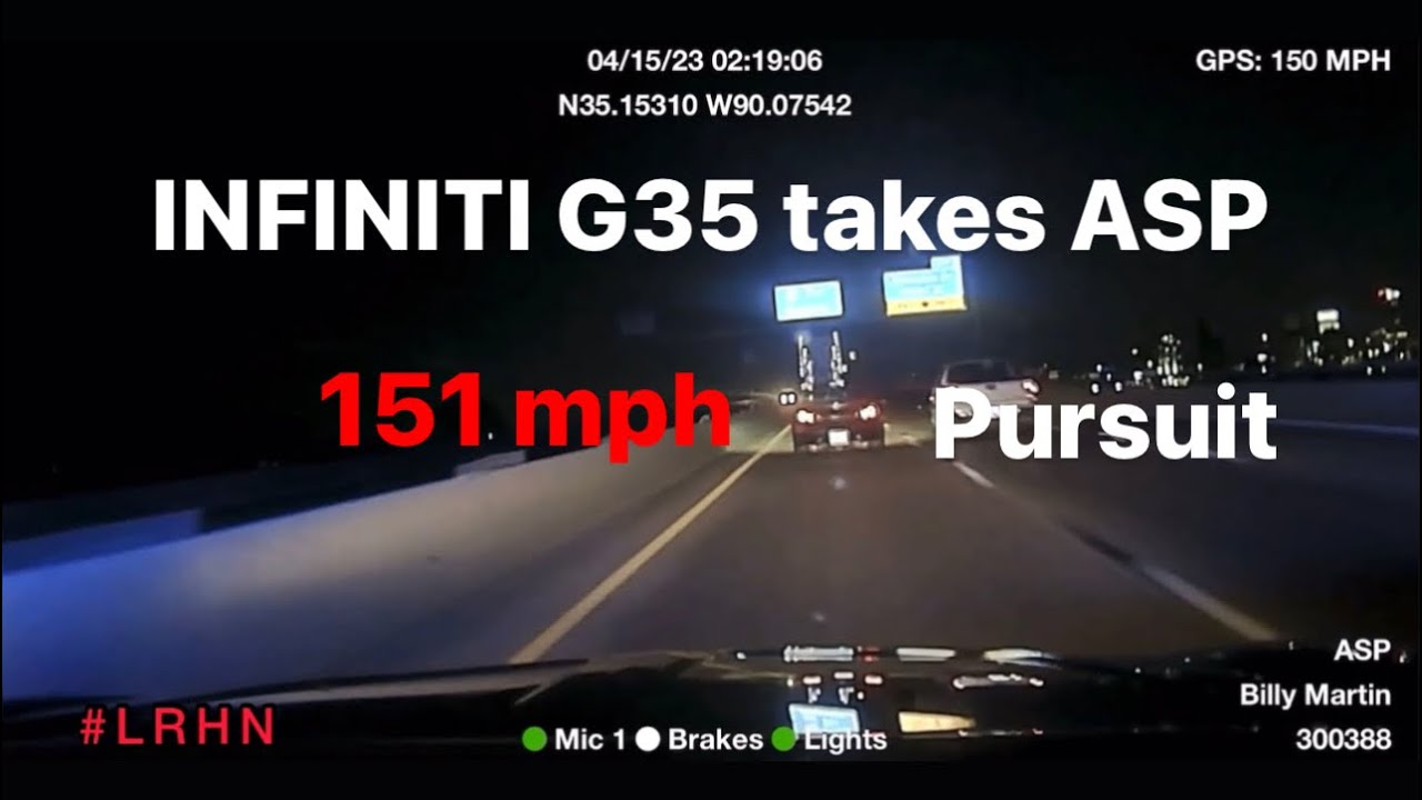 Infiniti G37 tries to black out |  ASP pushes it pass 150mph all way to Memphis NO MORE 130