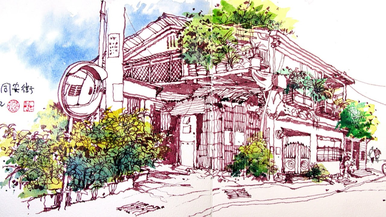 酷把拔速寫週記no.29：速寫小教學：取景及畫面處理 | Kubaba's Weekly Urban Sketches, no.29: Tutorial：Decide the view.