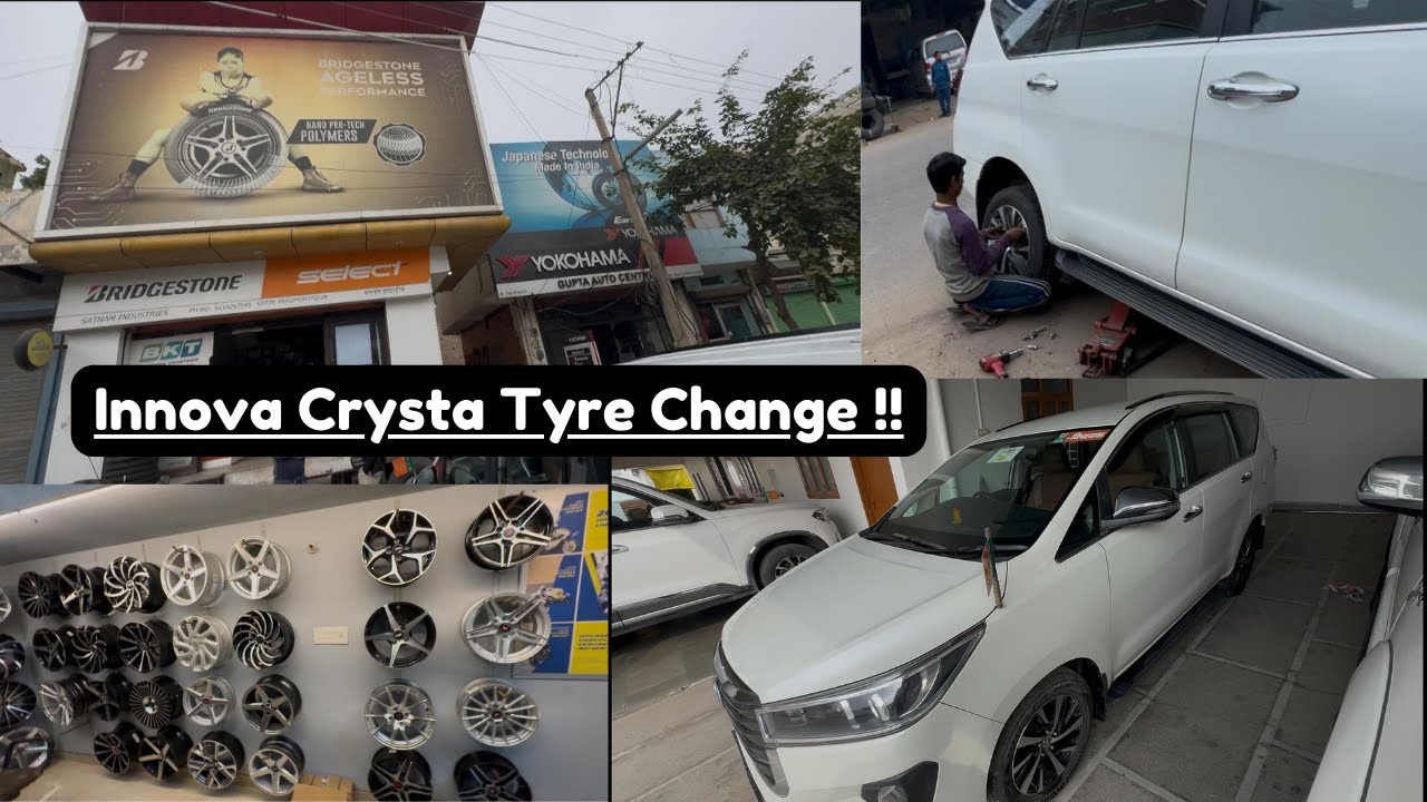 Innova Crysta Tyre Change | At 110000km #toyota #toyotainnova #tyre