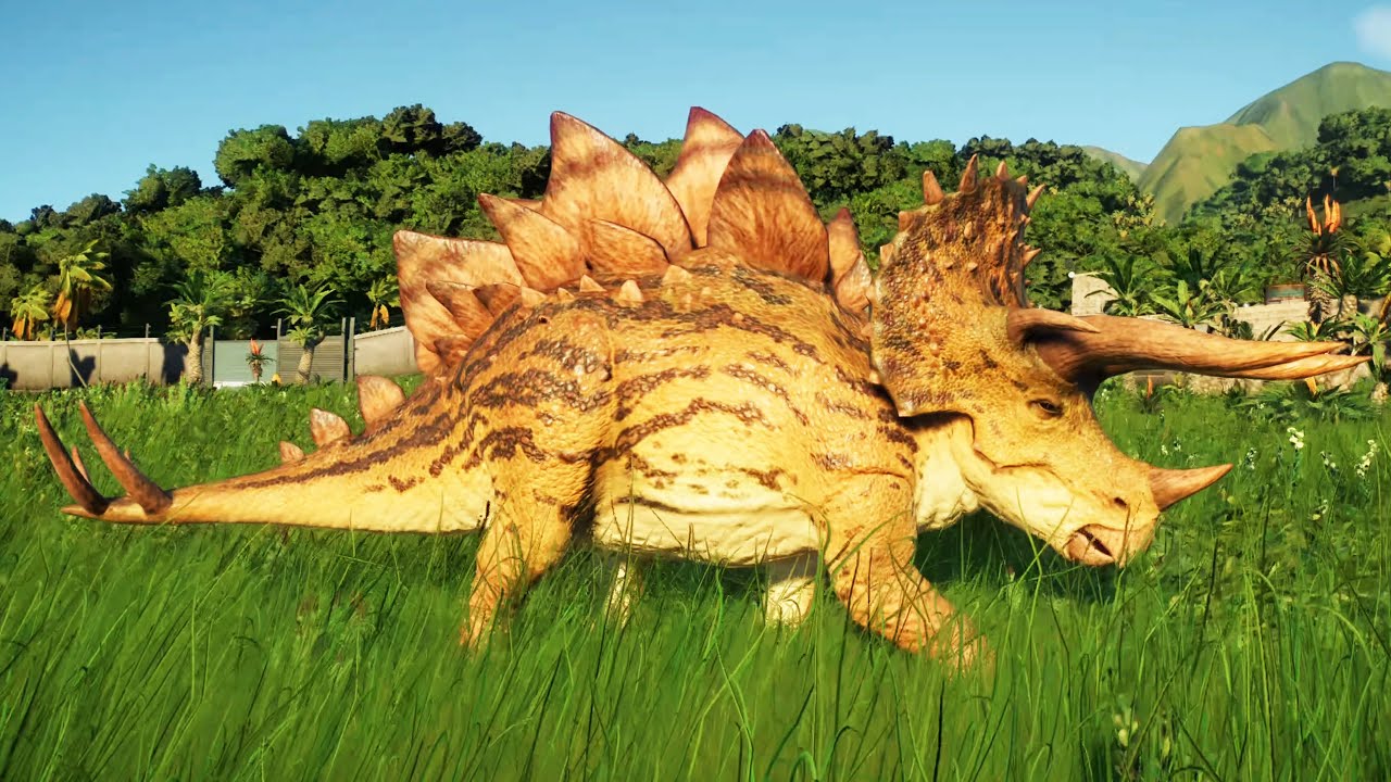 Jurassic World Evolution 2 - Stegoceratops Gameplay (PS5 UHD) [4K60FPS]