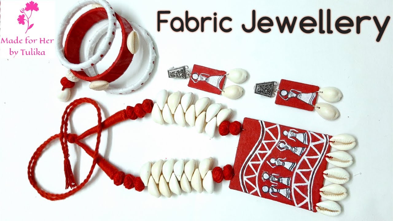 Hand Painted Fabric Jewellery || Jewellery Making Ideas || DIY Fabric Painting || Fabric Bangles