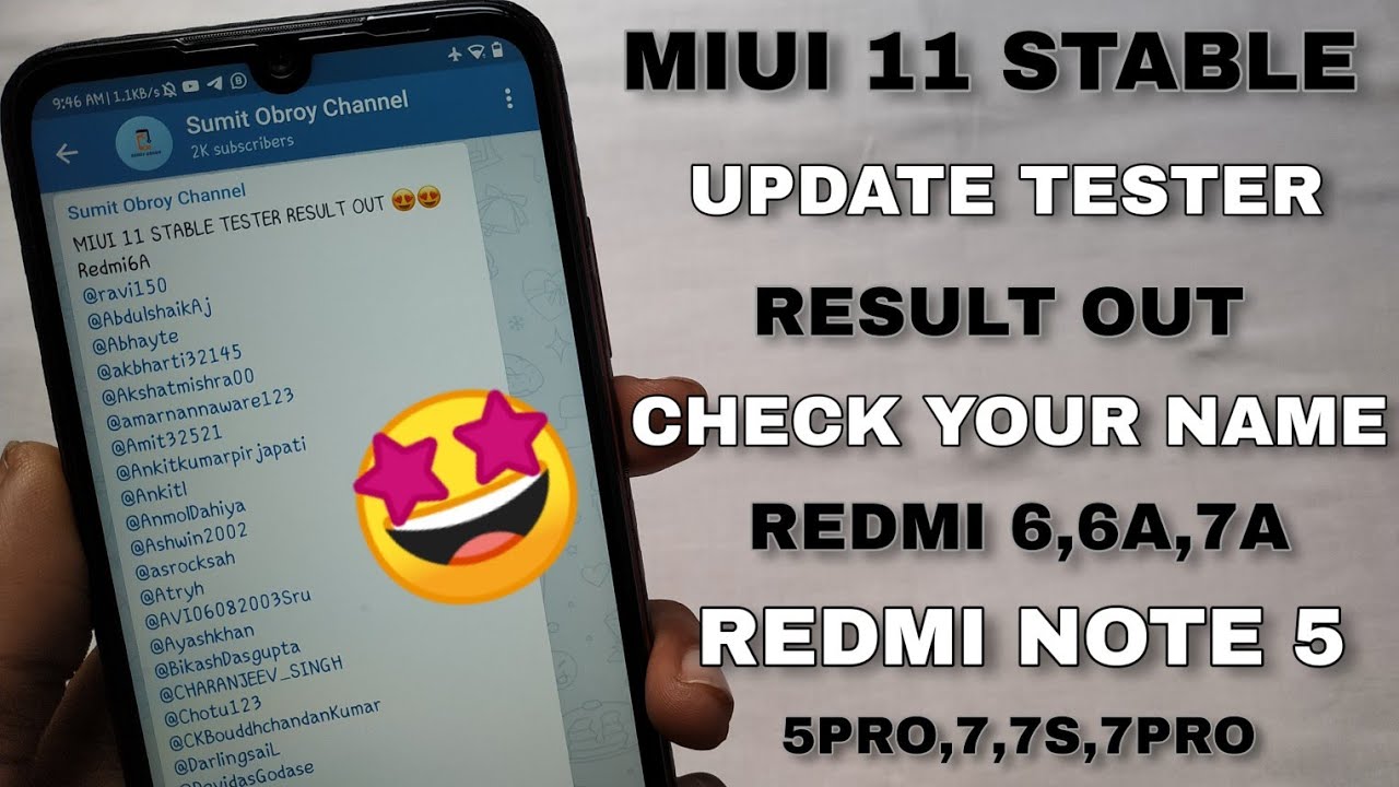 MIUI 11.1 Stable Beta Tester Result Out | Check Your Name & ID