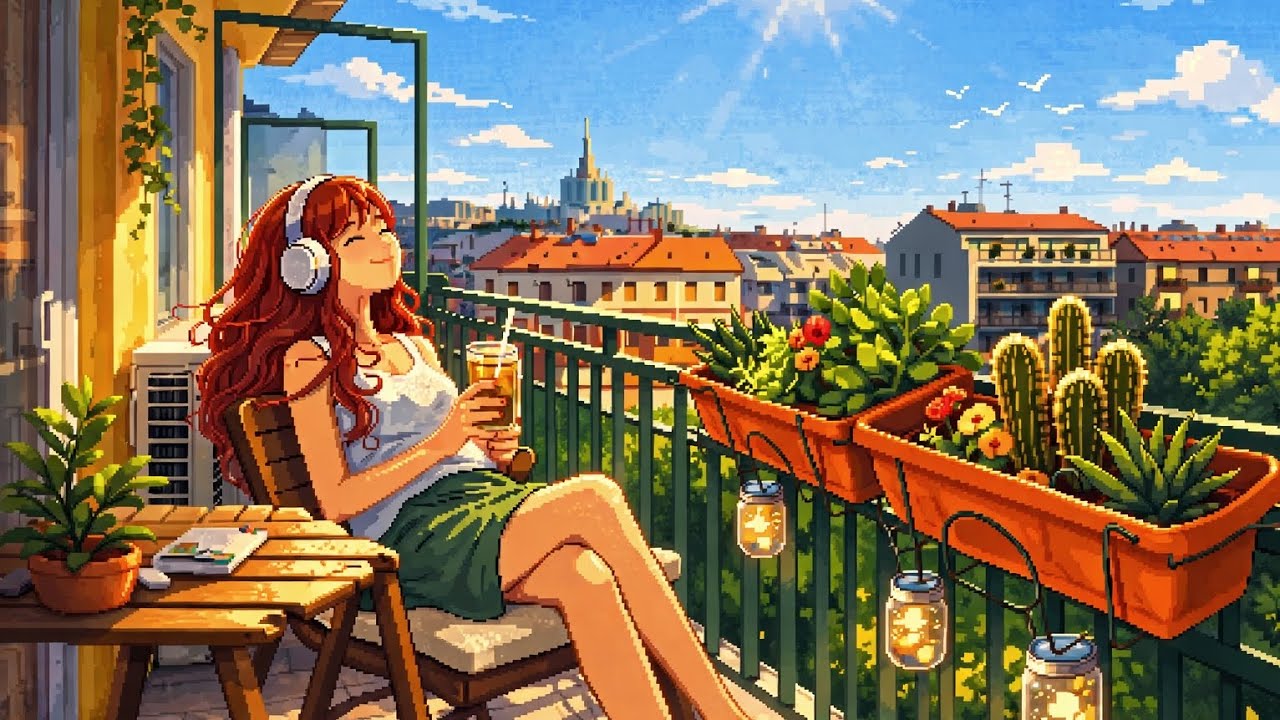 sun-drenched balcony and a cold drink. [bossa nova/ chill mix]