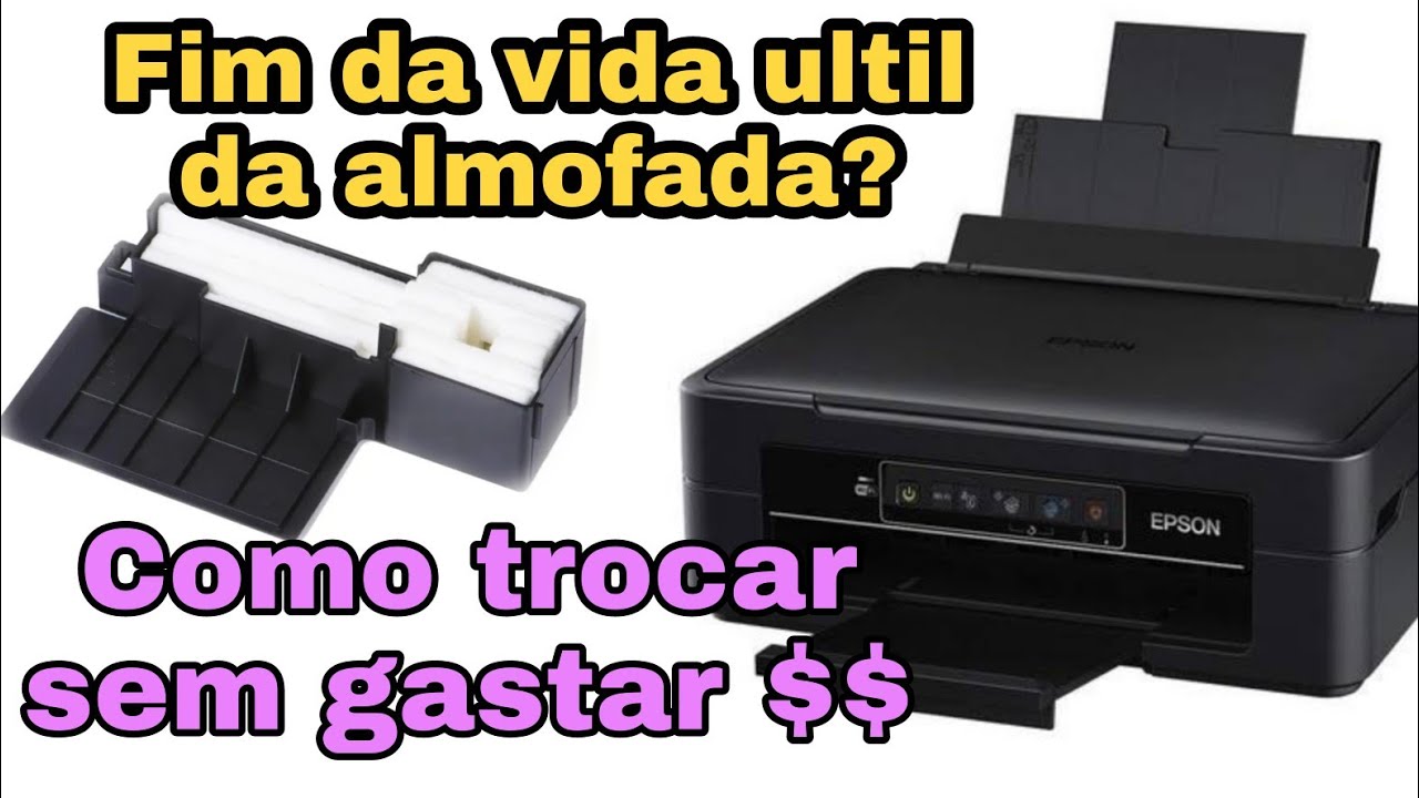 Como trocar almofada da epson xp241 sem gastar nada! Erik'artes