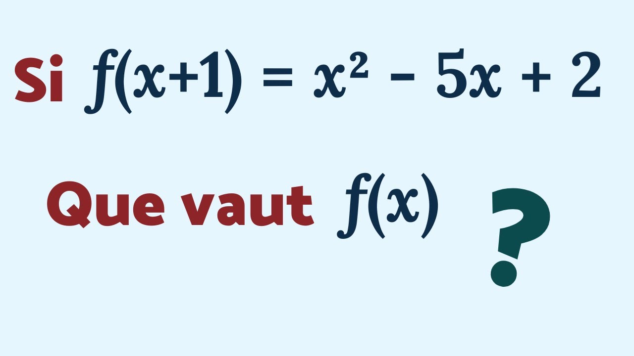 RETROUVER f(x) QUAND ON CONNAÎT f(x+1) 🤔
