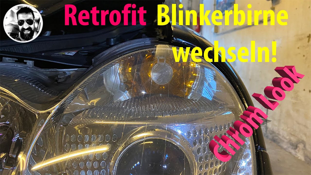 Blinkerbirnentausch am SL R230 - Retrofit Chrom Look Indicator Bulbs
