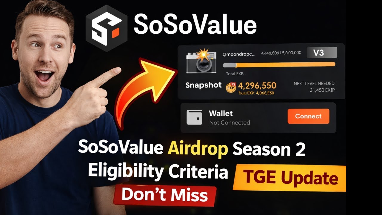 SoSoValue Airdrop Season 2 Eligibility Criteria | SoSoValue Airdrop Season 2 New Update