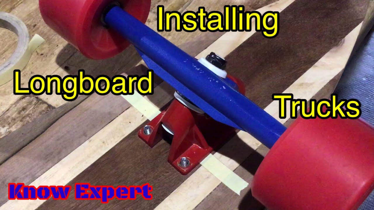 Mounting, Installing, fitting skateboard or longboard trucks, a video for beginners.