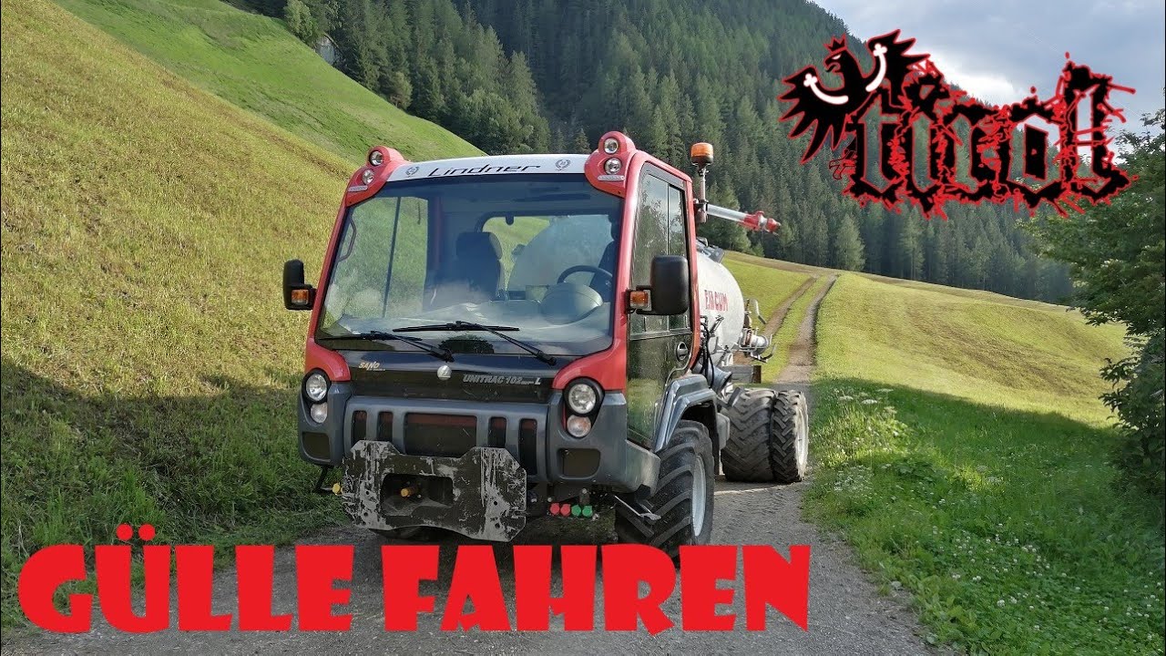 Gülle fahren mit: Lindner Unitrac 102 epL + F.lli CUM Güllefass 4100 Liter | Real Life [HD]