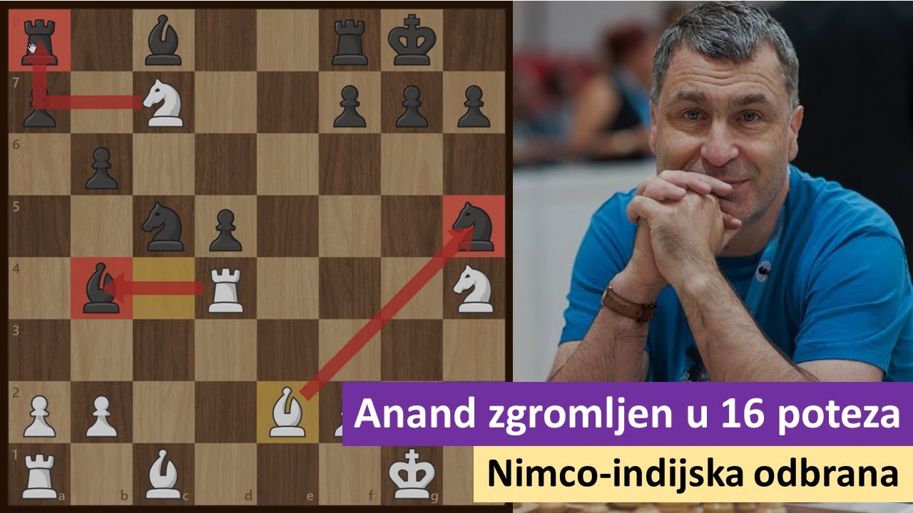 Vasilj Ivančuk u 16 poteza zgromio Ananda - katastrofa u otvaranju - nimco- indijska odbrana