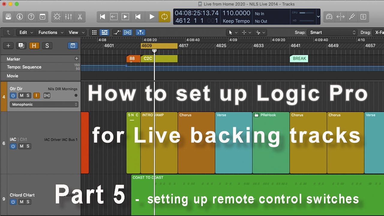 Logic Pro for live backing tracks  Ep5 -  remote control switches