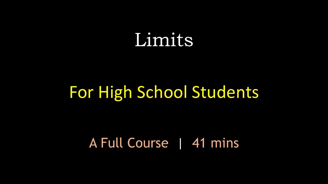 Limits for High School Students | A Full Course | Maths Center
