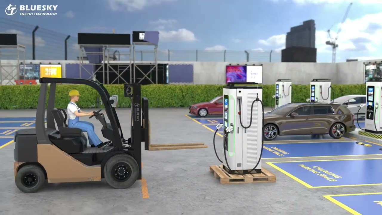 How to install an electric vehicle charging station-BlueSky