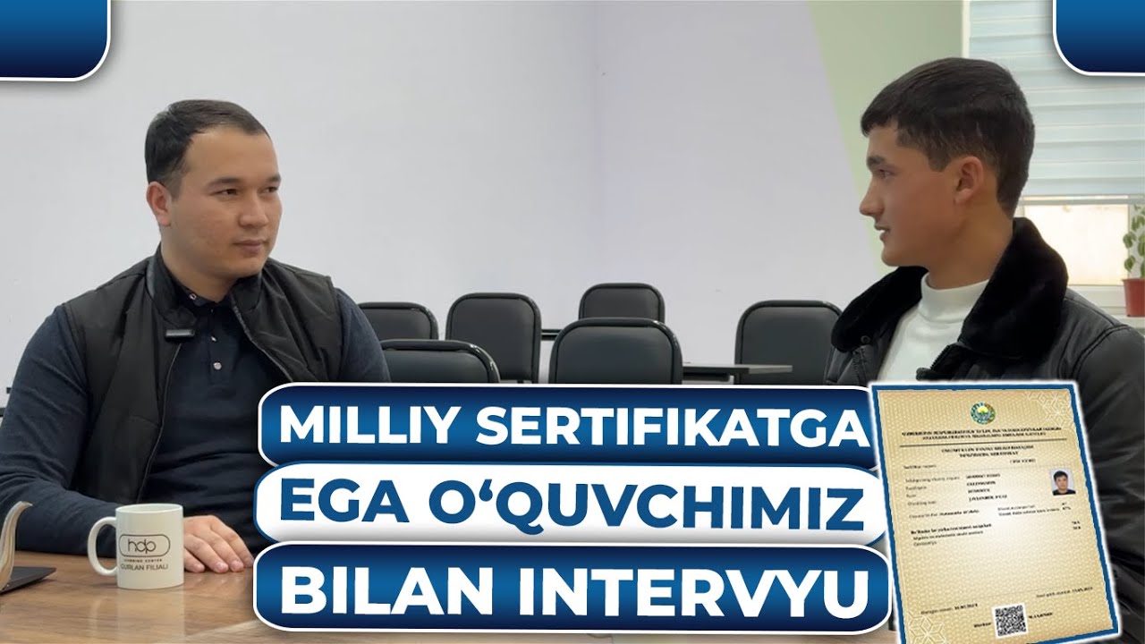 Matematikadan Milliy sertifikat olgan o`quvchimiz bilan suhbatlashdik.