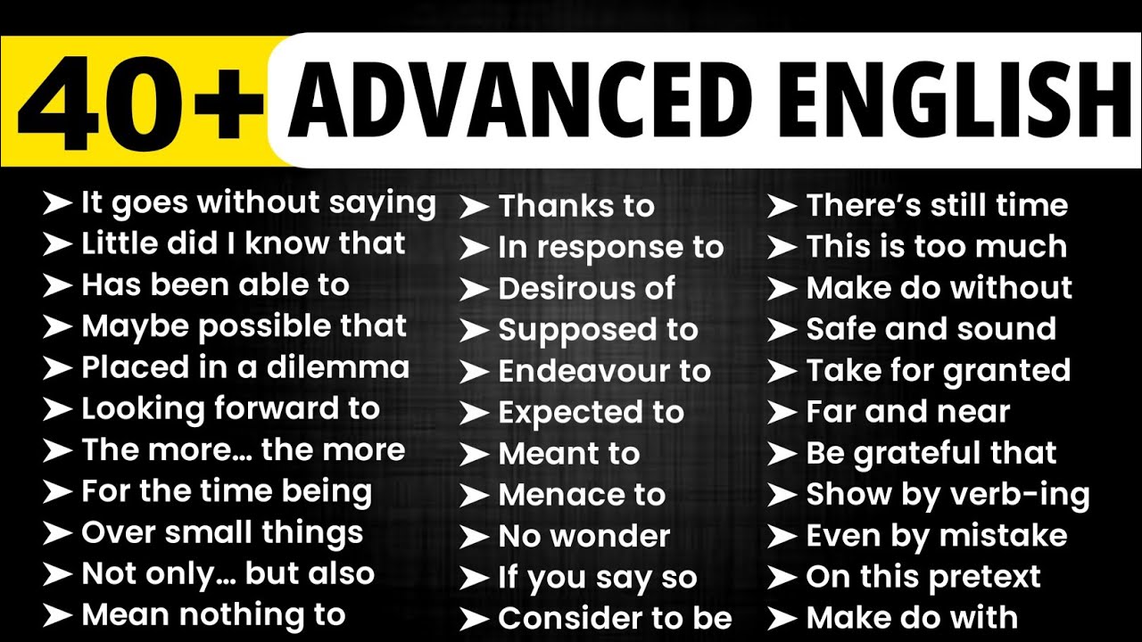 40+ Advanced English एक ही वीडियो में। How To Become Fluent In English। Daily use english sentences