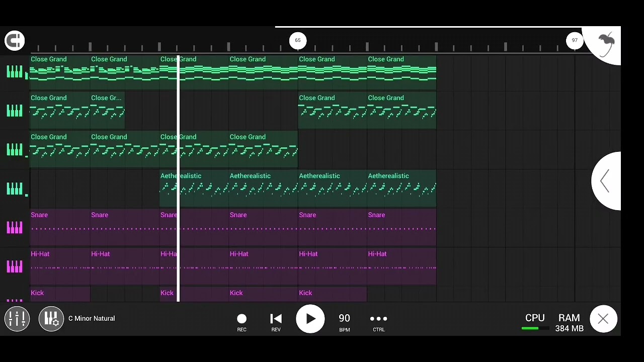 Fl studio mobile: piano type beat 90bpm 
