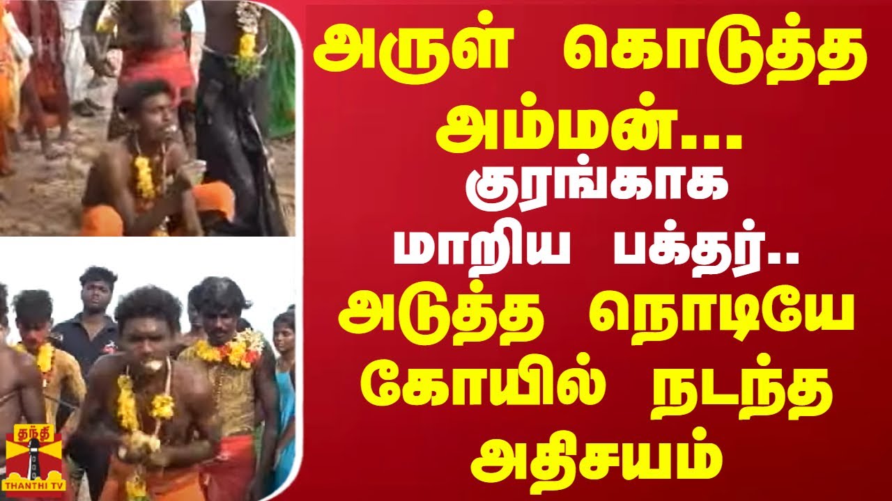அருள் கொடுத்த அம்மன்... குரங்காக மாறிய பக்தர்.. அடுத்த நொடியே கோயில் நடந்த அதிசயம் | Thoothukudi