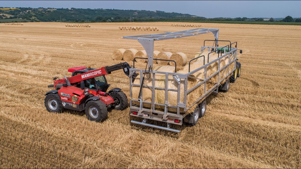 Bálahordás 2021 | John Deere 6330P + Fliegl DPW 210 BL ►Viszlát spanifer | Neu Ballenwagen