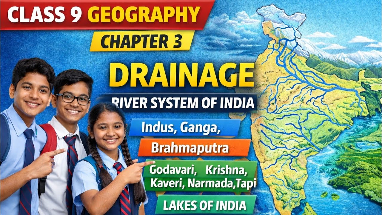 Class 9 Geography Chapter 3 | Drainage | NCERT Full Explanation | River System of India | CBSE 2026