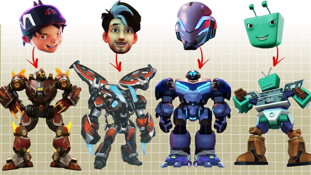 PERTARUNGAN ROBOT-ROBOT GERGASI! (Boboiboy & Mechamato)