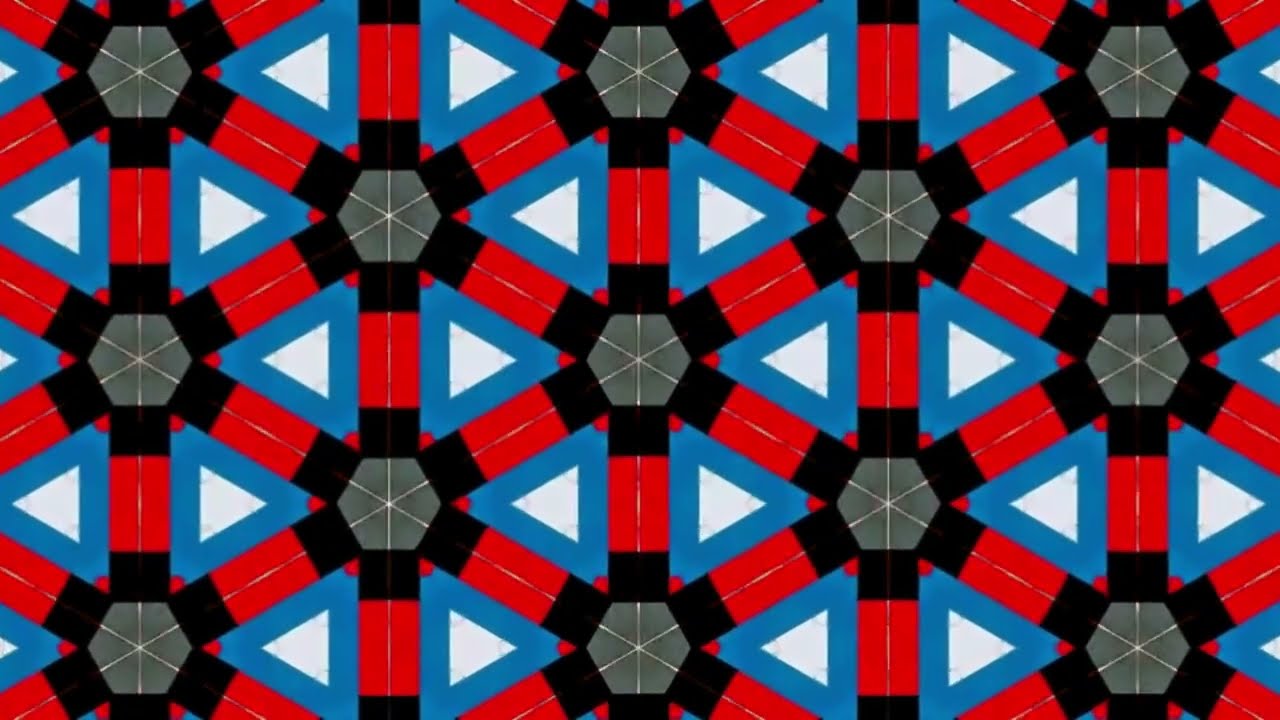 Relaxing Red Blue Geometric Pattern Motion for TV | Bold Calming Ambient Background