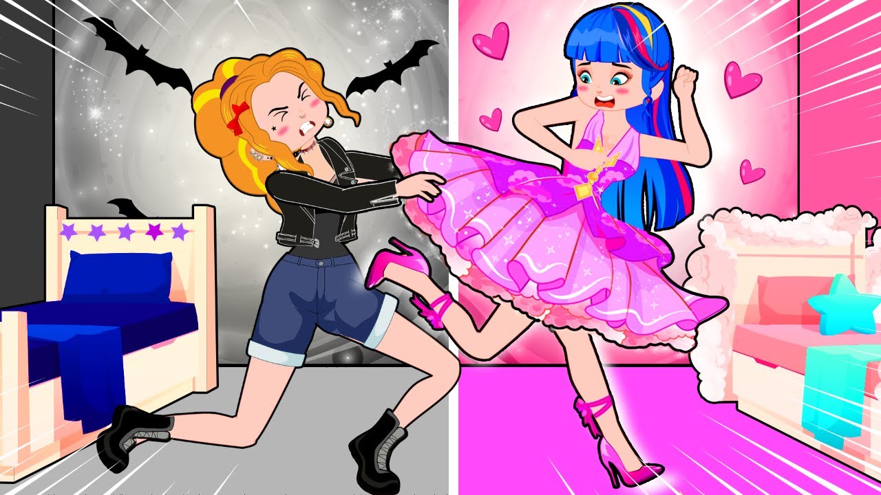BLACK Vs PINK PRINCESS BATTLE! Who will be the Winner ? Poor Princess Life Animation