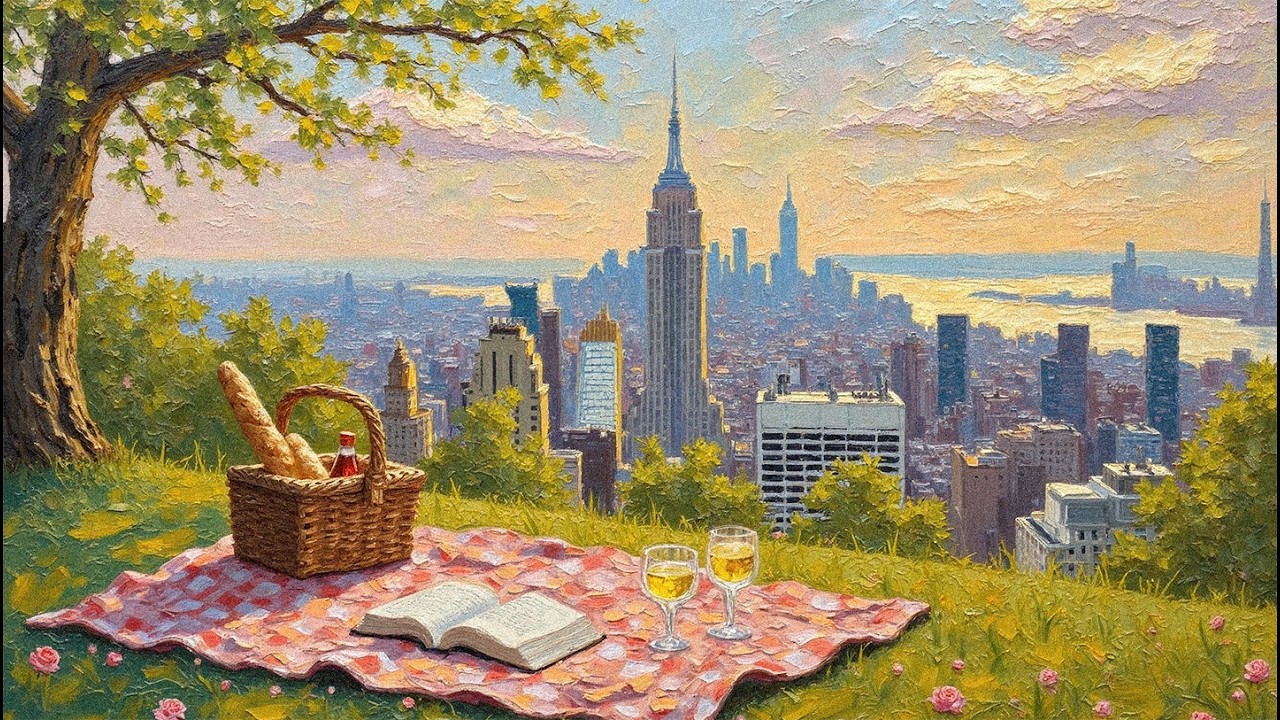 𝐌𝐎𝐑𝐍𝐈𝐍𝐆 𝐈𝐍 𝐍𝐄𝐖 𝐘𝐎𝐑𝐊 ☕ Warm Instrumental Music — Guitar  & Nostalgic Jazz for a Calm City Sunrise