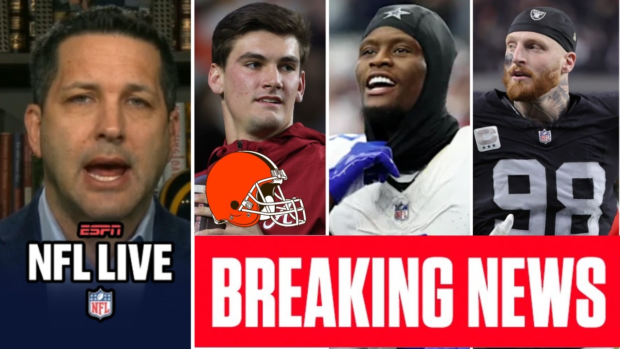 Full NFL LIVE | Browns have Alabama QB Ty Simpson, Cowboys to tag George Pickens, Maxx Crosby latest