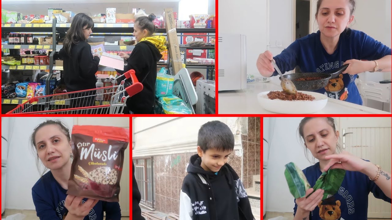 YALANCI MANTI YAPTIM🤌800 TL BİM ALIŞVERİŞİ🛒OĞLUMLA SOHBET💕AİRFRY'DA DONDURULMUŞ PİZZA👍ANNE KIZ🥰