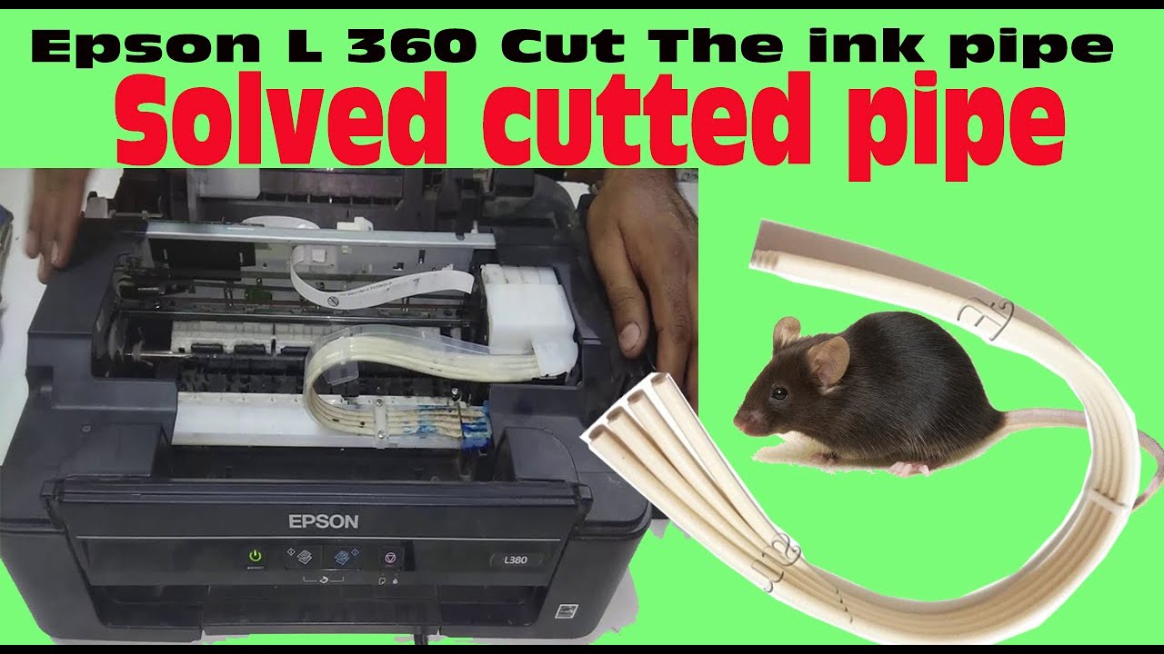 Repair the ink pipe on Epson L-360 , how to join cut ink pipe on Epson Printer