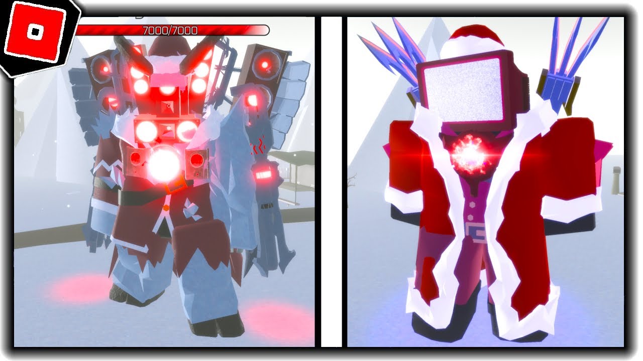 SHOWCASING ALL NEW CHRISTMAS SKINS in ULTRA TOILET FIGHT 2 - Roblox