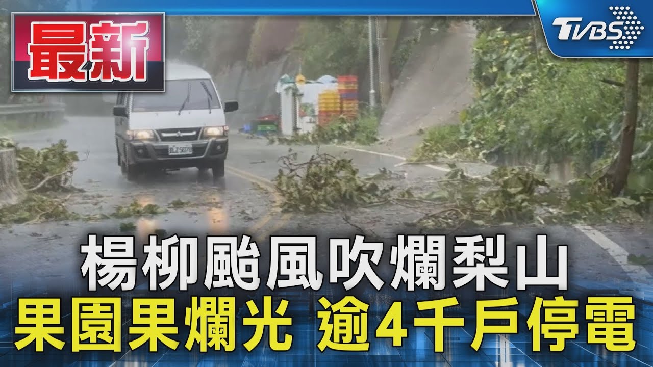 楊柳颱風吹爛梨山 果園果爛光 逾4千戶停電｜TVBS新聞 @TVBSNEWS01