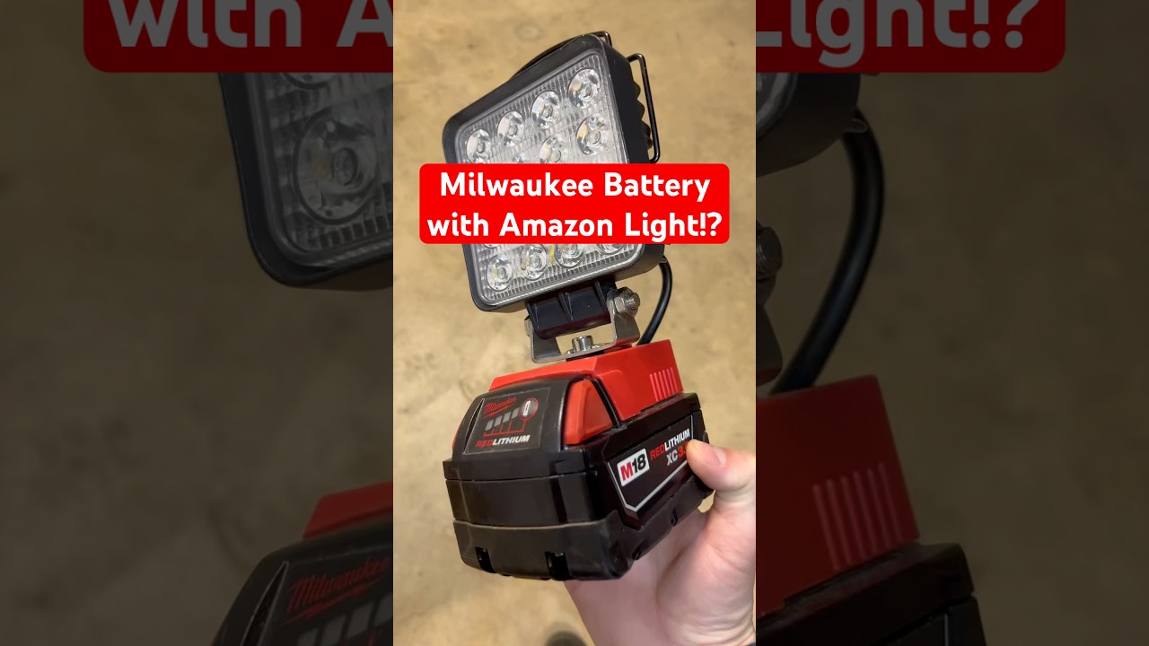 ☀️Аккумулятор Milwaukee M18 с подсветкой Amazon!? #milwaukee #amazon #milwaukeem18