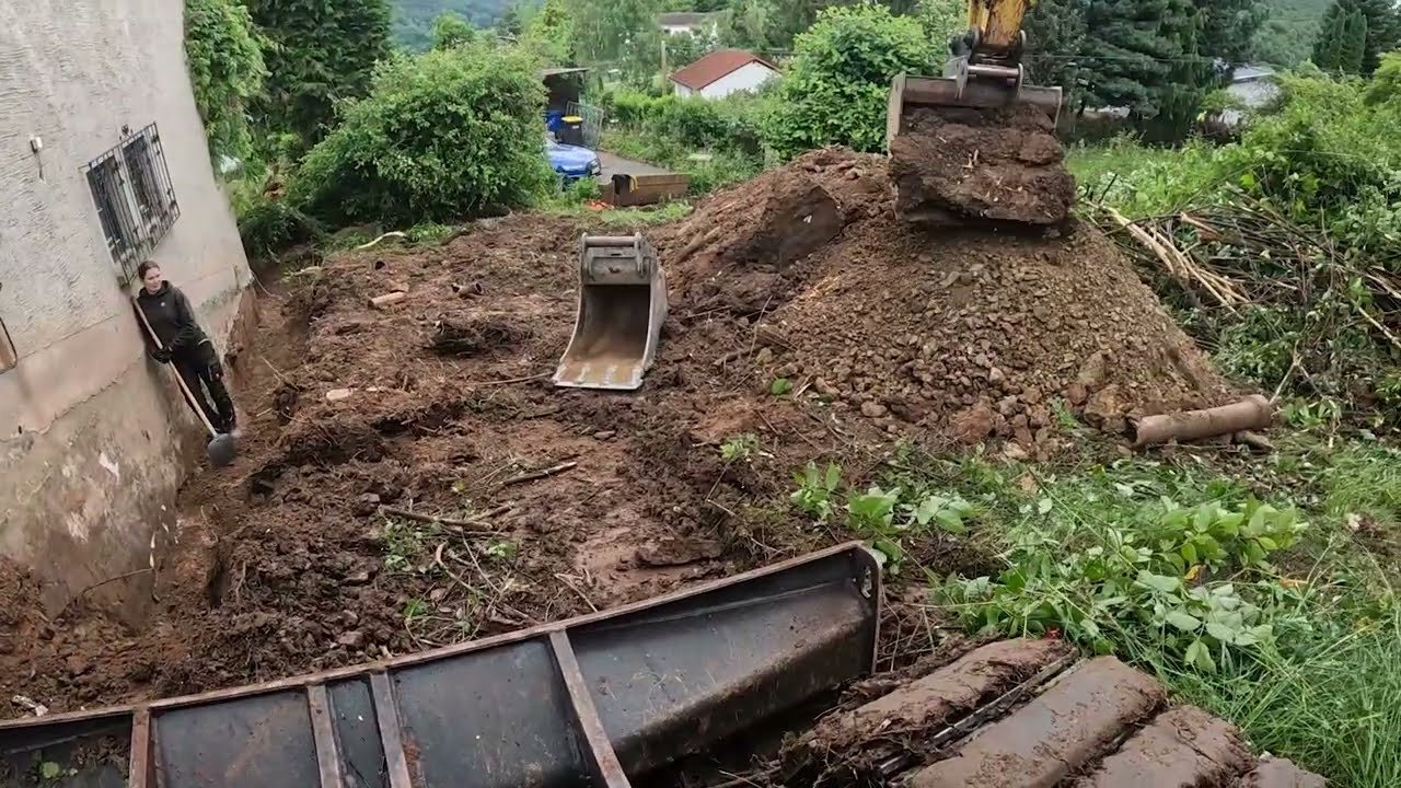 TROCKENLEGUNG von einem EINFAMILIENHAUS // Yanmar B7-6 // Cabview // GoPro