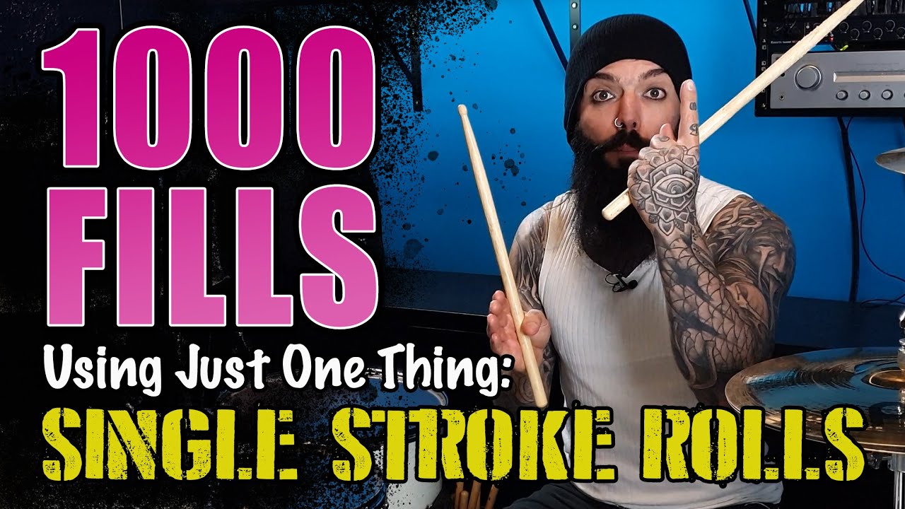 Drum Lesson: 1000 FILLS using only single stroke rolls