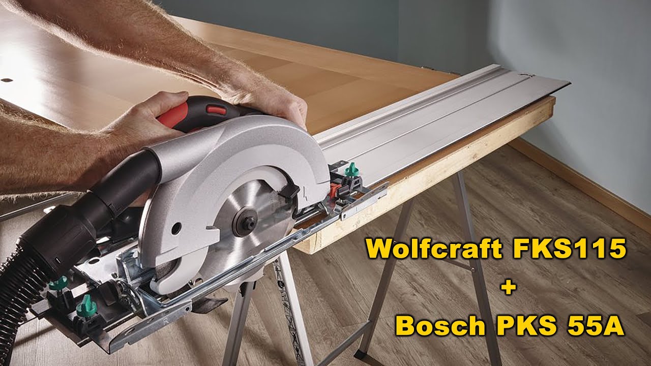 Vodiaca lišta Wolfcraft FKS 115 + píla Bosch PKS 55A