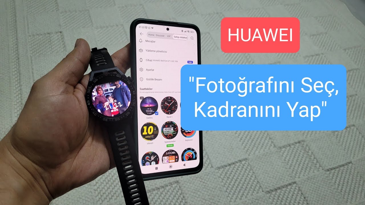 Huawei GT akıllı saat ekranına galeriden fotoğraftan ekleme (2026)