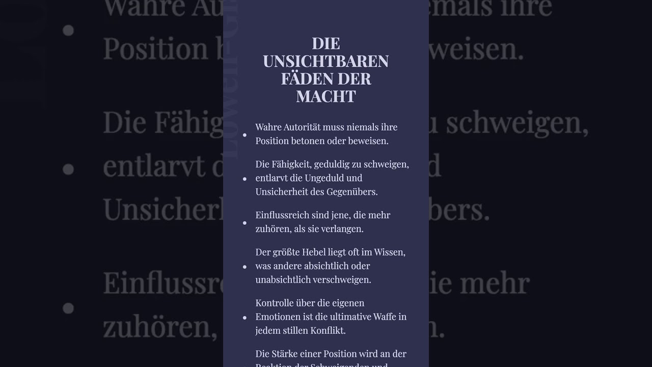 Die Unsichtbaren F&auml;den der Macht |  Tiefes Indigo & Mondlicht  Erkennt...