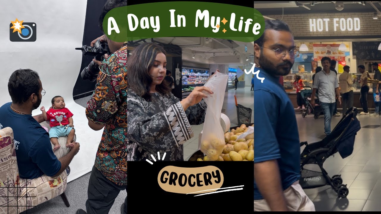 Grocery Shopping in Dubai🛒🛍️ | Isabella ka Photoshoot krwa liya📸😍| Nesto mai Indian Chaat khai aj🤤🤩