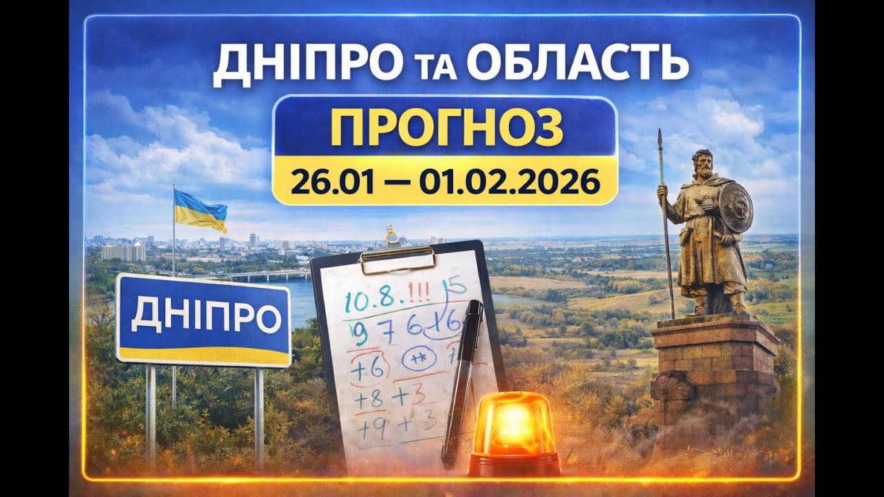 Попередження для м.Дніпро та області на тиждень 26.01-01.02.2026!