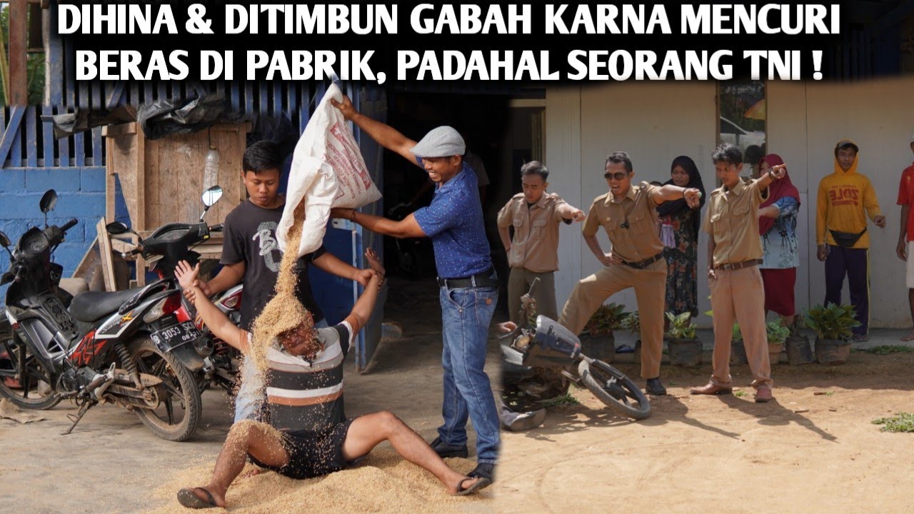 DIHINA & DITIMBUN GABAH KARNA MENCURI BERAS DI PABRIK, PADAHAL IA ADALAH TNI YANG MENYAMAR ‼️
