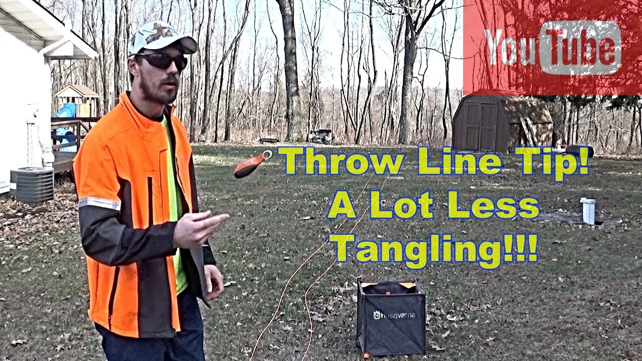 Throw line tip! A lot less tangling!!!