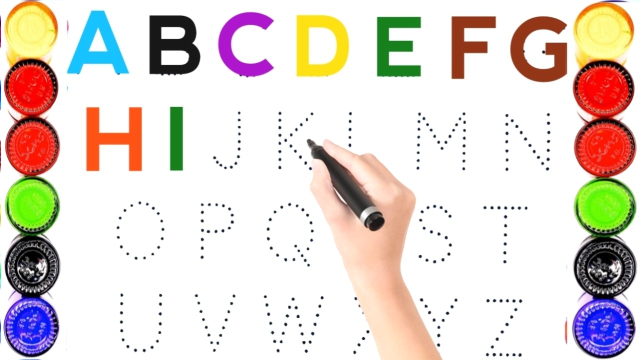 A for Apple Song 🍎 | Bachchon Ki Pyaari ABCD alphabet learning rhymes with dotted lines,6