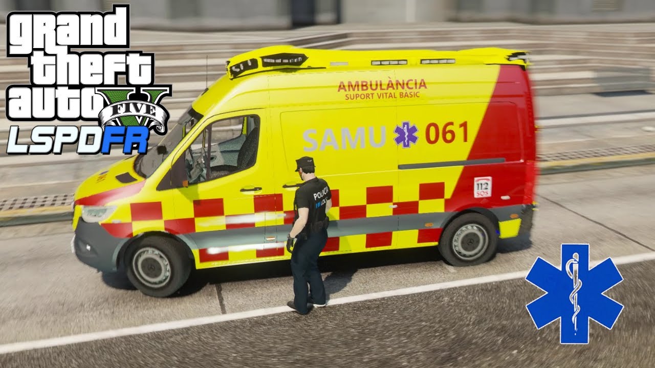 Ambulancia del SAMU 061 de Baleares en GTA V #gtav #lspdfr