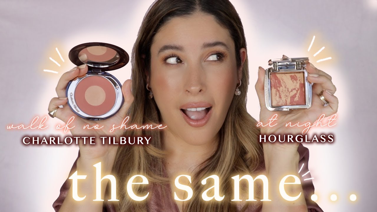 Обзор румян CHARLOTTE TILBURY WALK OF NO SHAME против HOURGLASS AT NIGHT. Свотчи. Сравнение Chic ...