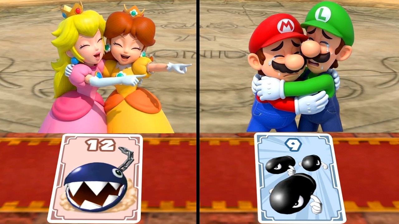 Mario Party 8 All Minigames Battle! Peach Vs Daisy Vs Mario Vs Luigi (Hardest Difficulty)