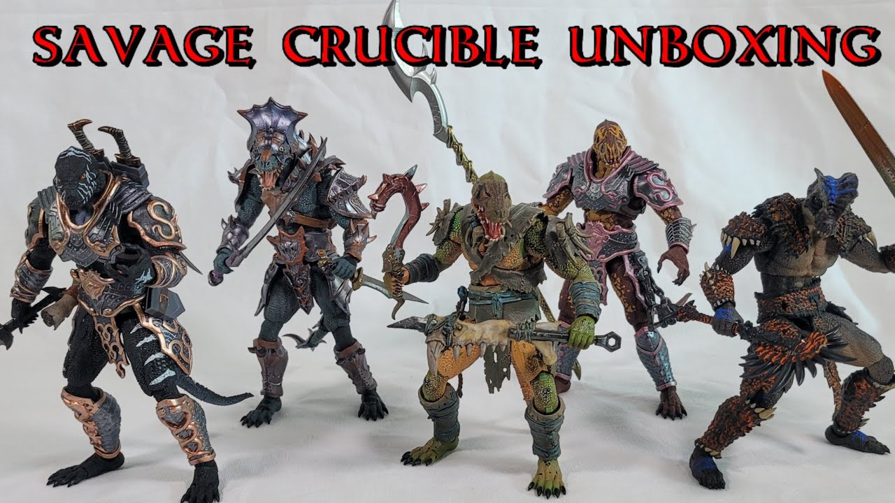 Unboxing the Savage Crucible figure line by Harvinger Studios