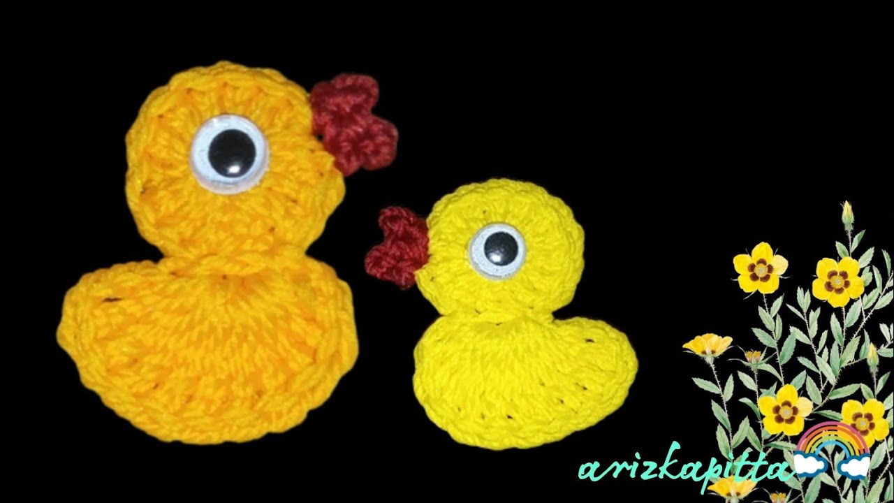 How to Crochet Duck Applique / Crochet Tutorial (Free Pattern)